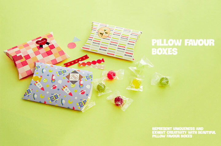 Exhibit Creativity With Beautiful Pillow Favour Boxes