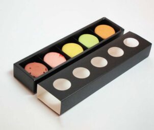 Black Macaron Boxes 